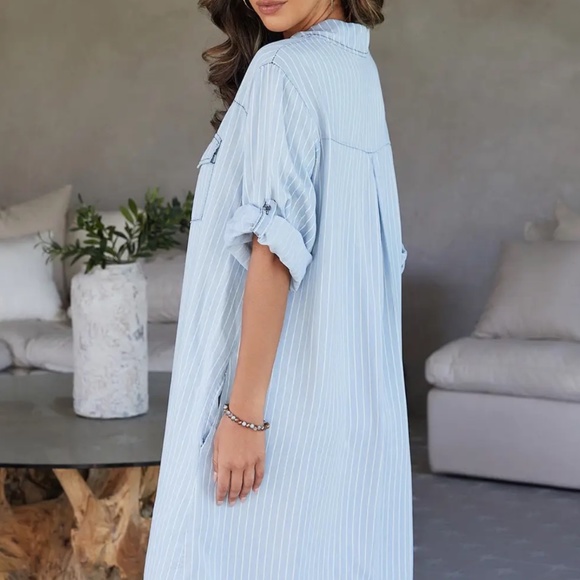 Vinnie striped down dress - Picture 3 of 5